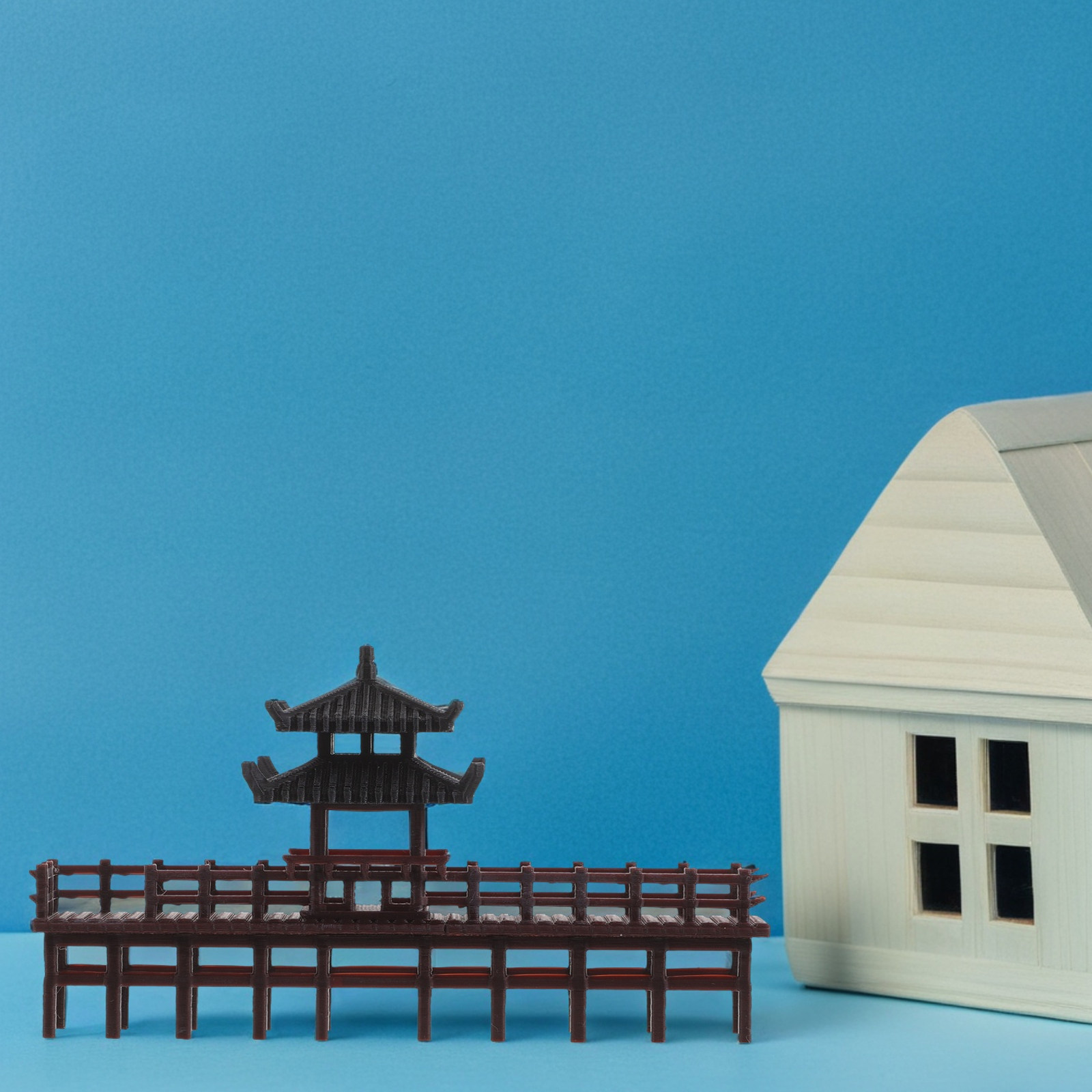 Miniature Chinese Pavilion Bri - đánh giá và giá Bonsai Garden Design