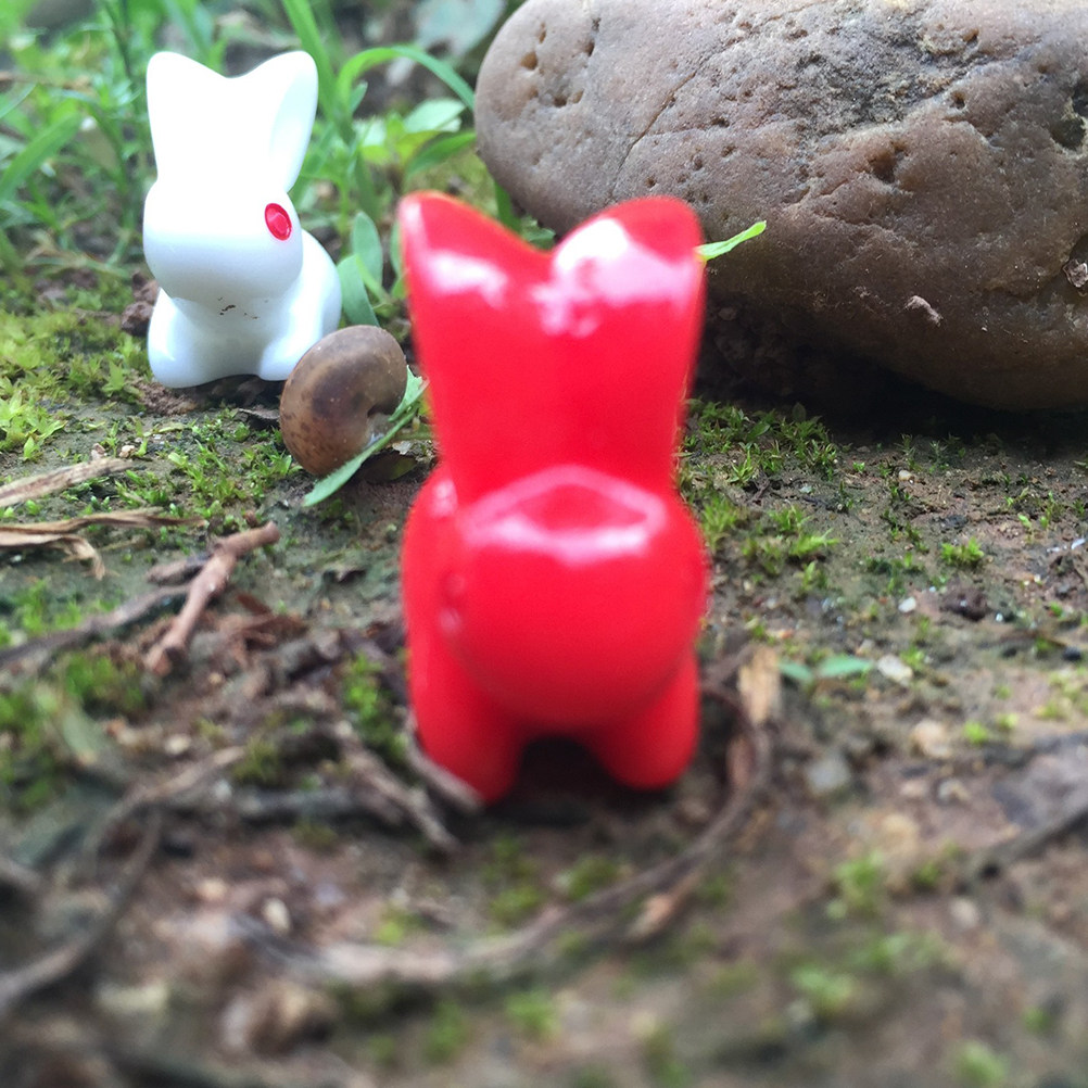 20Pcs Resin Rabbit Home Decor  - đánh giá và giá Bonsai Garden Design