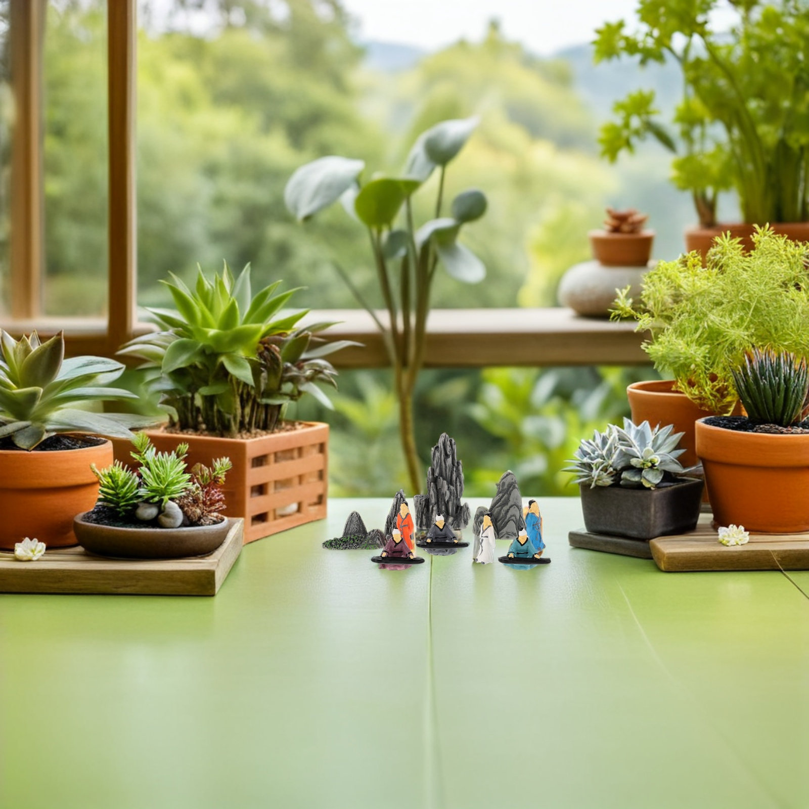 10Pcs Small Resin Chinese Mini - đánh giá và giá Bonsai Garden Design